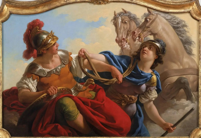 Bellone presentando las riendas de sus caballos en Marte - Louis Jean François Lagrenée