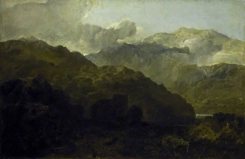 Montañas Ben Lomond, Escocia: El Viajero - Vide la Guerra de Caros de Ossian - J. M. W. Turner