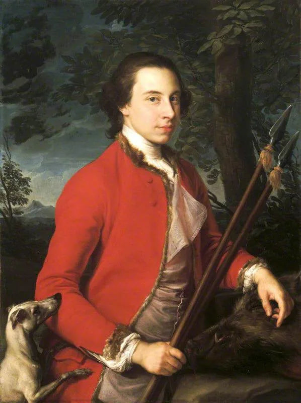 Benjamin Lethieullier MP (1728/9-1797), con dos lanzas de jabalí - Pompeo Batoni