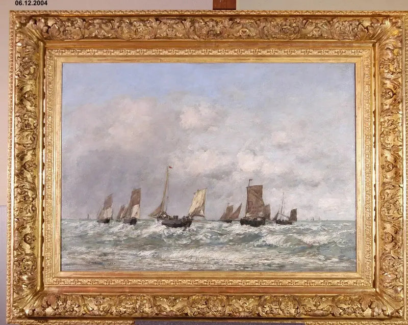Berck: la salida de las barcas - Eugène Boudin