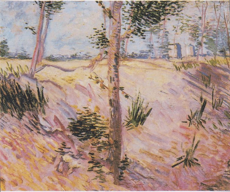 Árboles en una pendiente - Vincent van Gogh