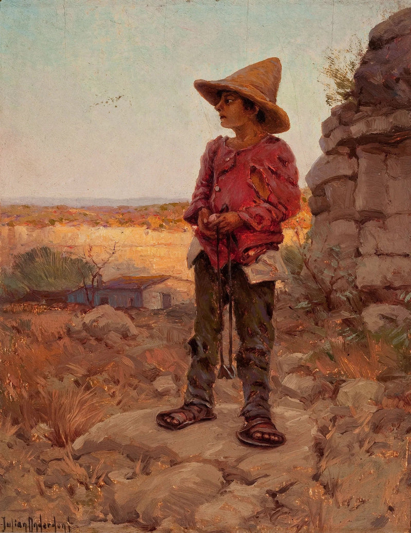 Pastor de cabras en la cantera de San Antonio - Julian Onderdonk