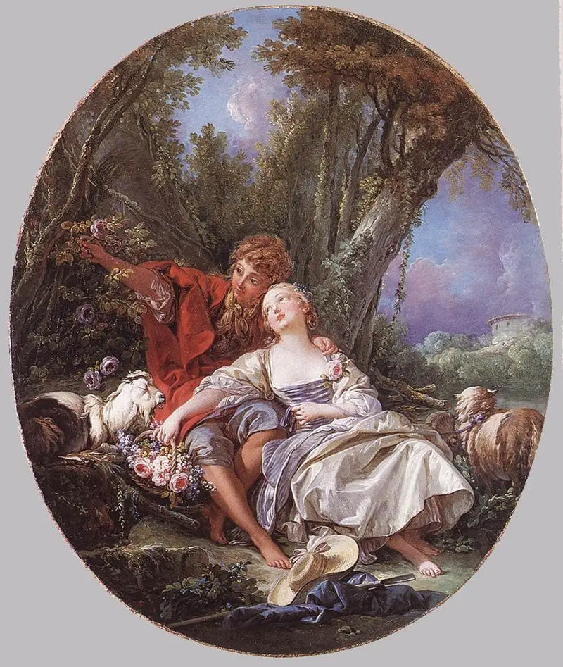 Berger y pastora en reposo - François Boucher