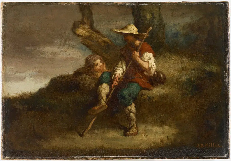 Pastores en reposo - Jean-François Millet