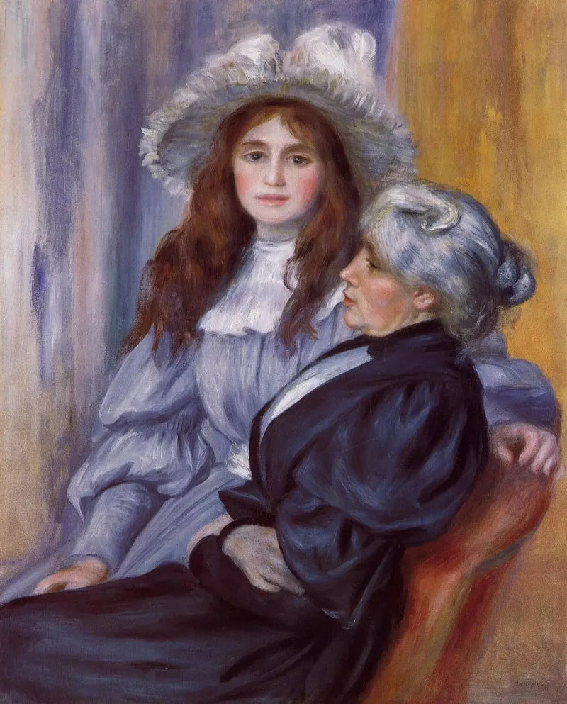 Berthe Morisot y su hija Julie Manet - Pierre-Auguste Renoir