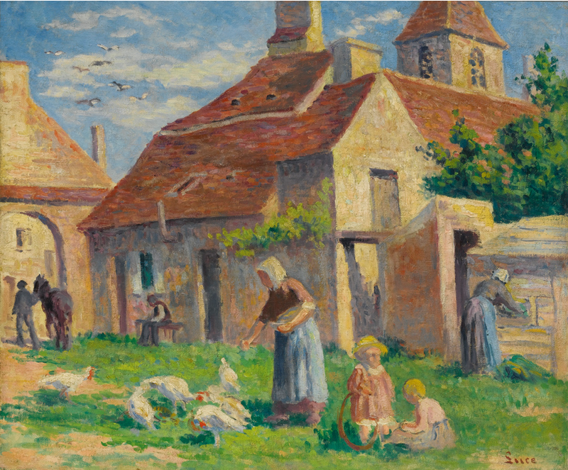 BESSY-SUR-CURE, LA PROVENDÉ DES POLLOS - Maximilien Luce