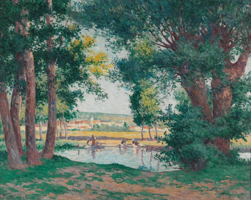 Bessy-Sur-Cure, las Lavanderas junto al Agua - Maximilien Luce