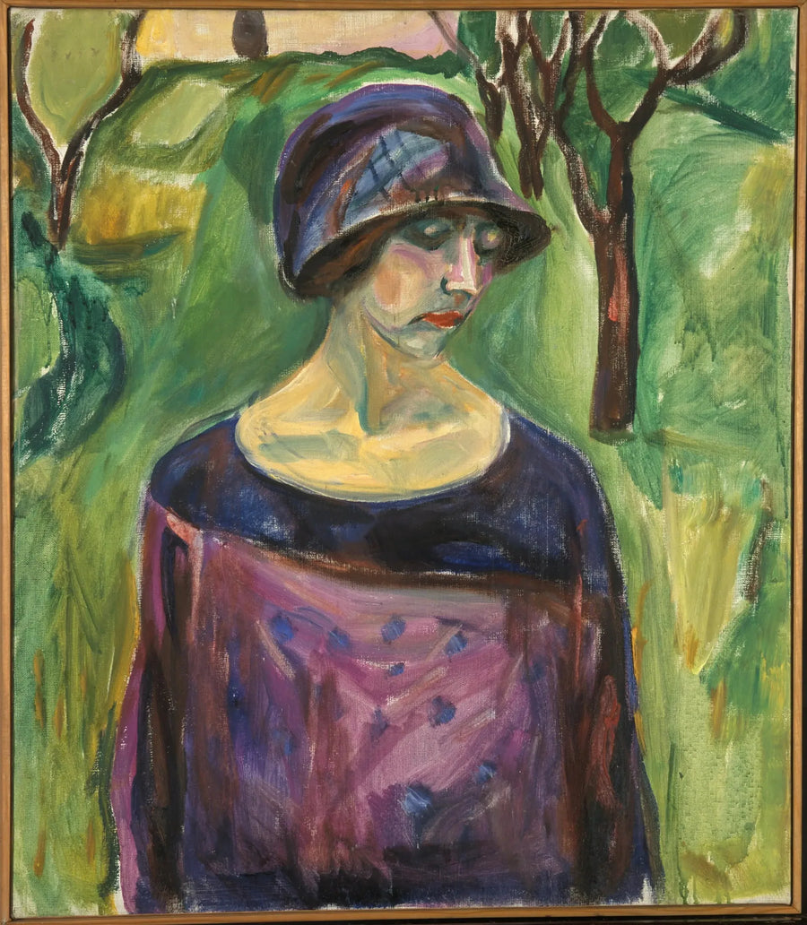 Birgit Prestoe en el jardín - Edvard Munch