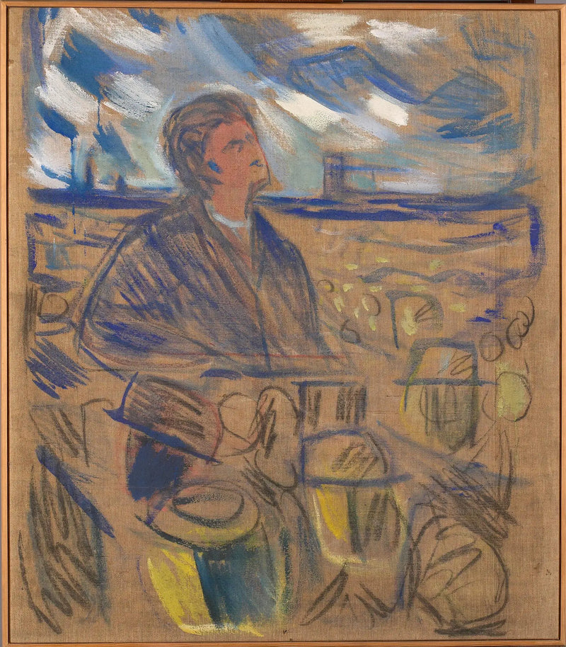 Bjørnstjerne Bjørnson dirigiéndose al pueblo - Edvard Munch