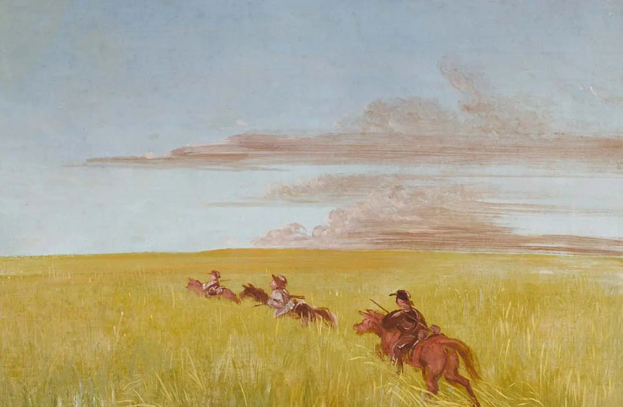 Bogard, Batiste y yo, viajando a través de un Missouri Bottom - George Catlin