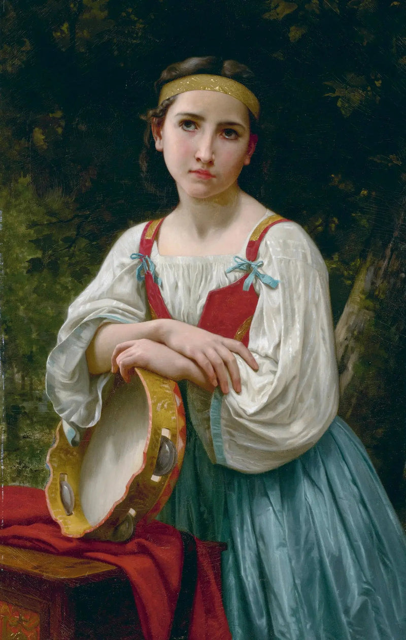 Gitana con tambor de basque - Bouguereau