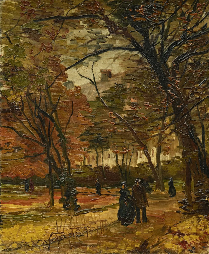Bosque de Boulogne con transeúntes - Vincent van Gogh