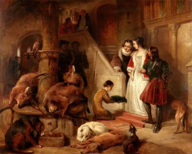 Bolton Court en los tiempos antiguos - Edwin Henry Landseer