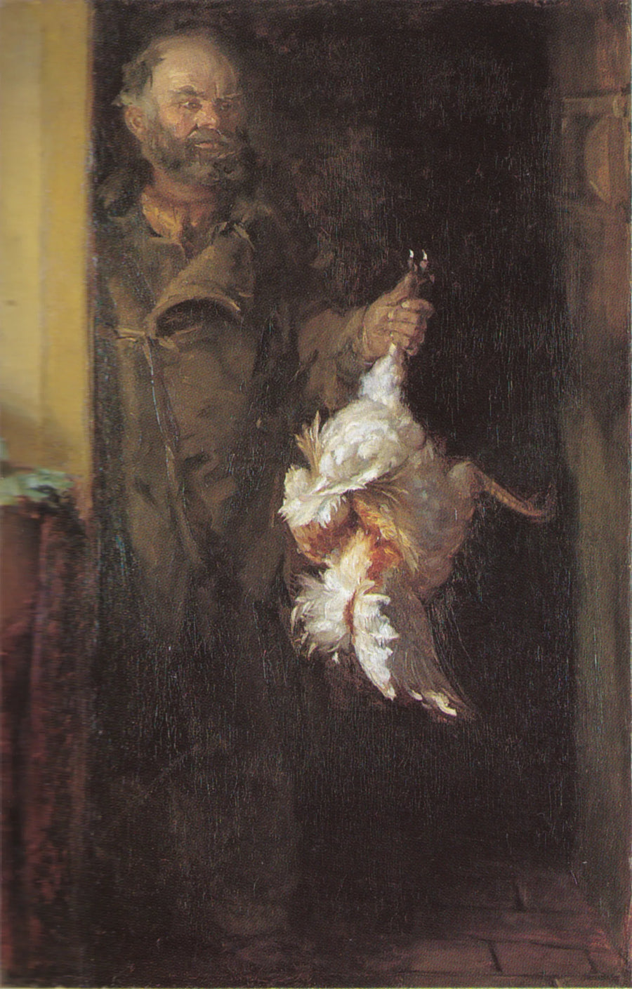 Bonatzi con el gallo - Anna Ancher