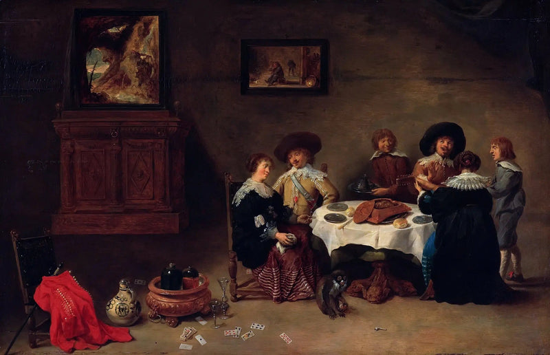 Buena compañía en la mesa - David Teniers el Joven