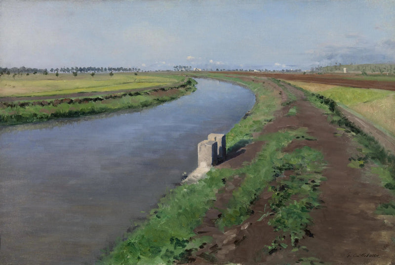 Borde de canal, cerca de Nápoles - Gustave Caillebotte