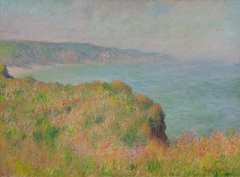 Borde del acantilado en Pourville - Claude Monet
