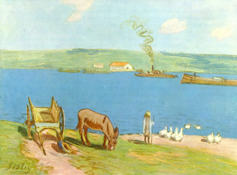 orilla del río - Alfred Sisley