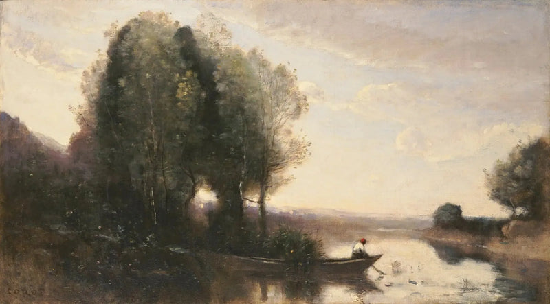 Orilla del Sena - Jean-Baptiste Camille Corot