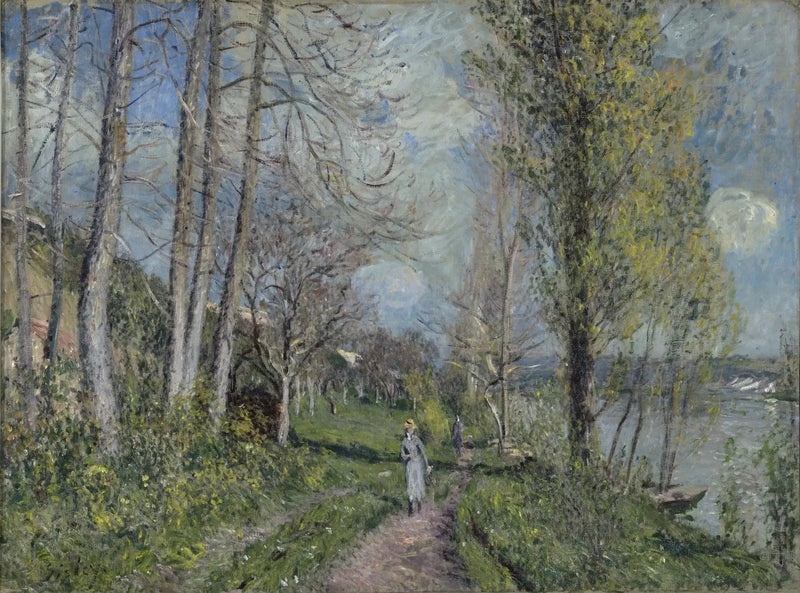 Orilla del Sena en By - Alfred Sisley