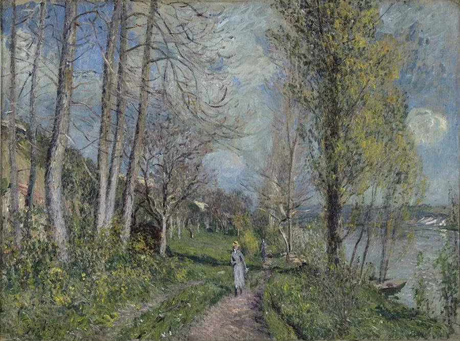 Orilla del Sena en By - Alfred Sisley