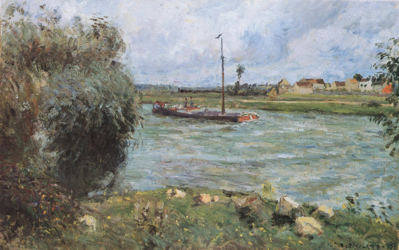 Bordes del Oise en Pontoise - Camille Pissarro