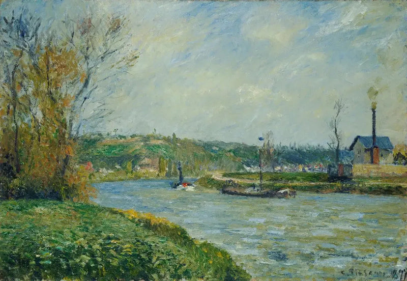 Bordes del Oise cerca de Pontoise - Camille Pissarro