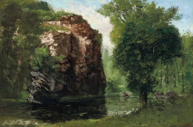 Orillas del Loue con rocas a la izquierda - Gustave Courbet