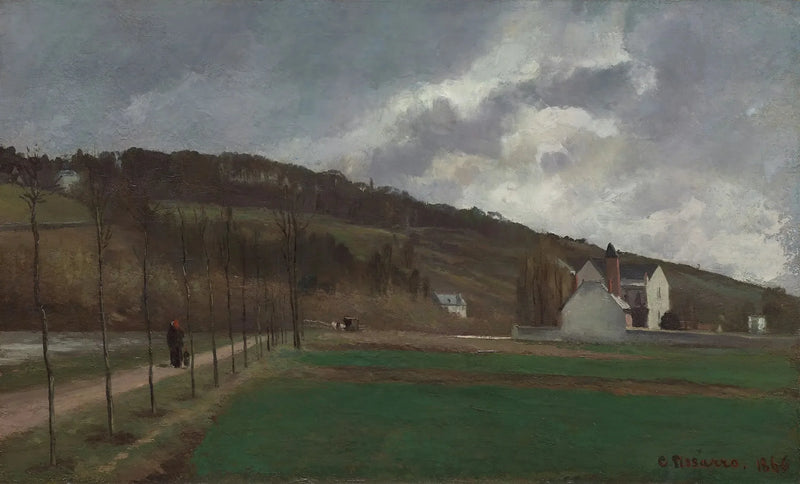 Bordes de la Marne en invierno - Camille Pissarro