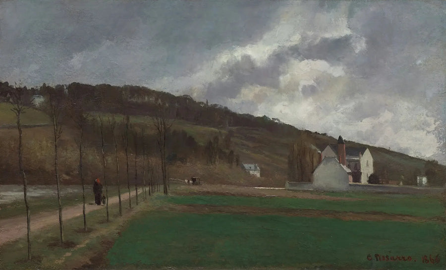 Bordes de la Marne en invierno - Camille Pissarro