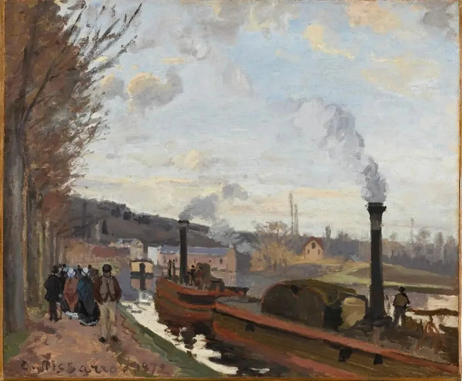 Bordes del Sena en Bougival - Camille Pissarro