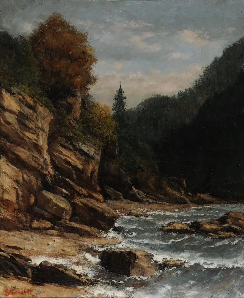 Bordes del lago Lemán - Gustave Courbet