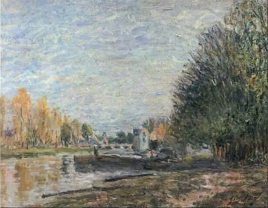 Bordes del Loing al atardecer - Alfred Sisley