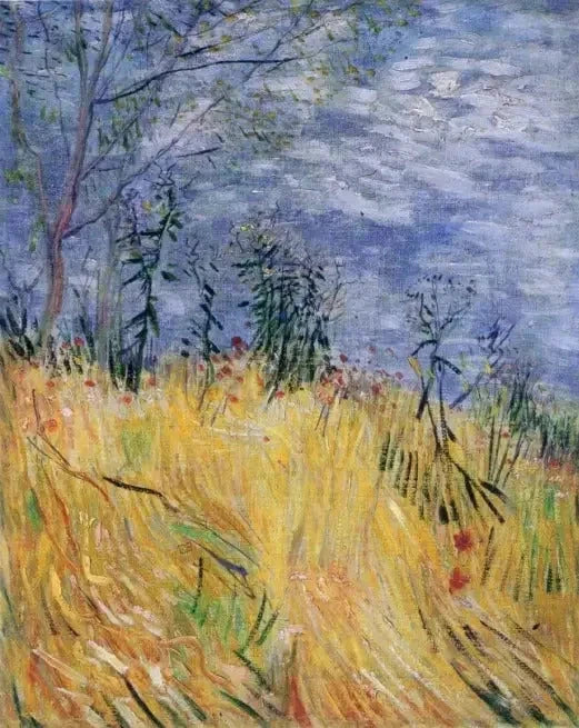 Borde de un campo de trigo con amapolas - Vincent van Gogh
