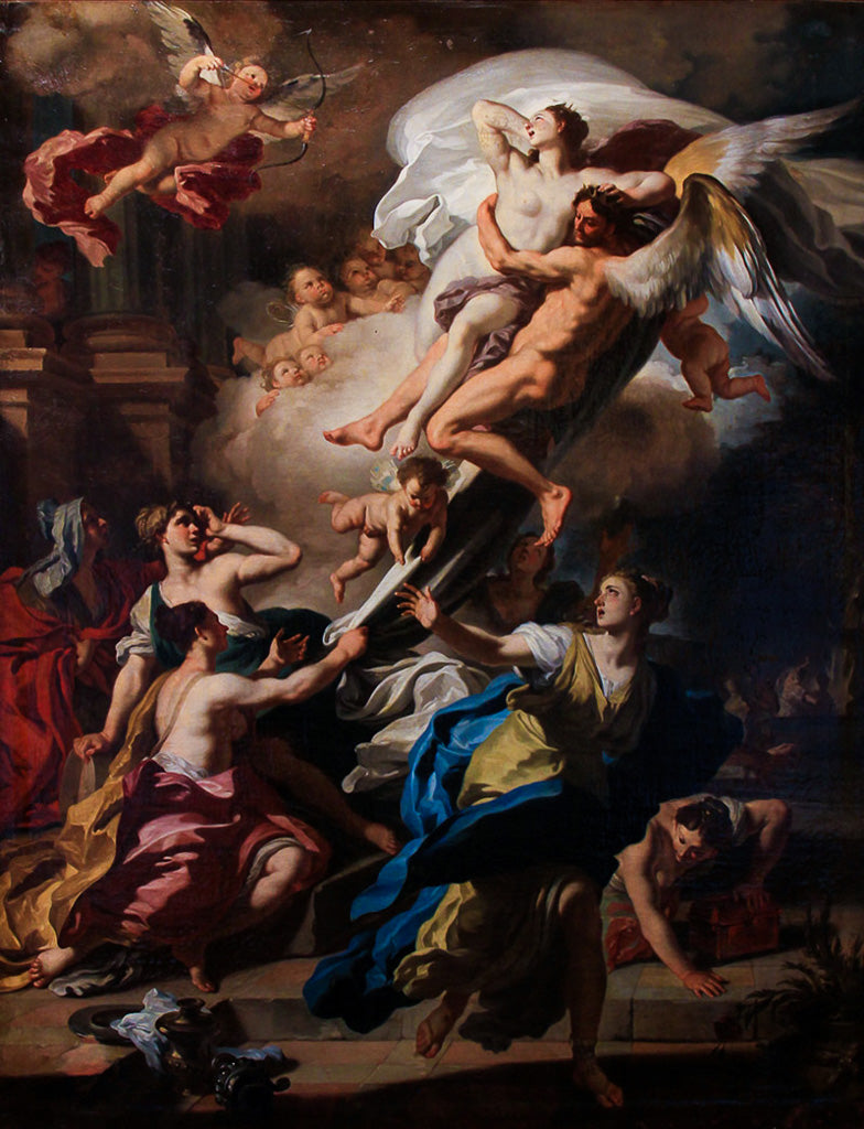 Borée quitando a Oreithyia, hija de Erecteo - Francesco Solimena