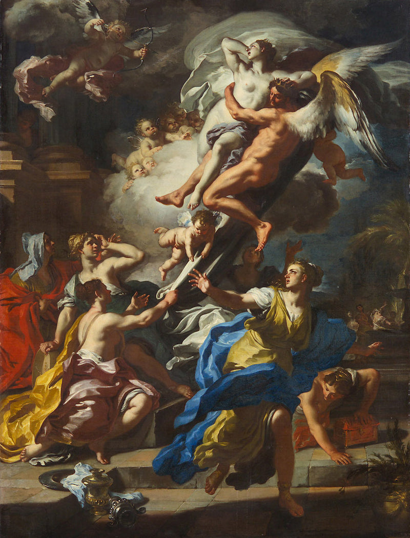 Borée vuela Oréthyie - Francesco Solimena