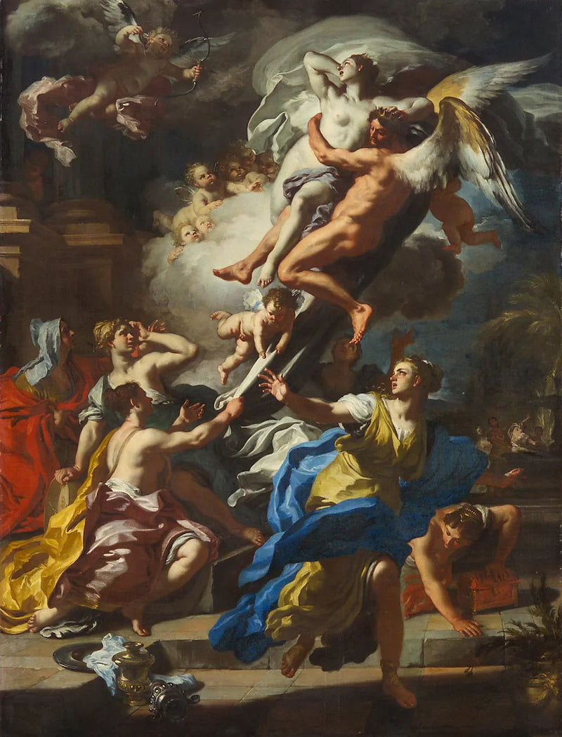 Borée vuela Oréthyie - Francesco Solimena