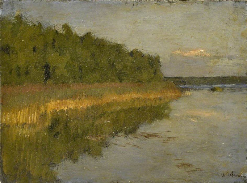 Arboleda junto a un lago (otoño) - Isaac Levitan