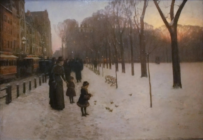 Boston Common al atardecer - Childe Hassam