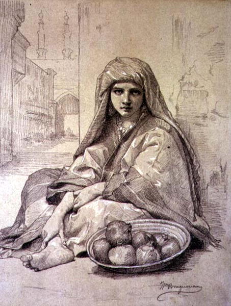 Marchande de grenades (1875) - Bouguereau