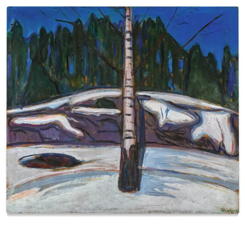 Abeto en la nieve - Edvard Munch
