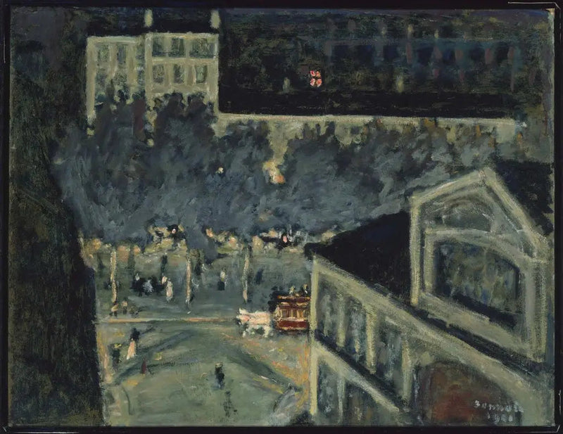 Bulevar de París de noche - Pierre Bonnard