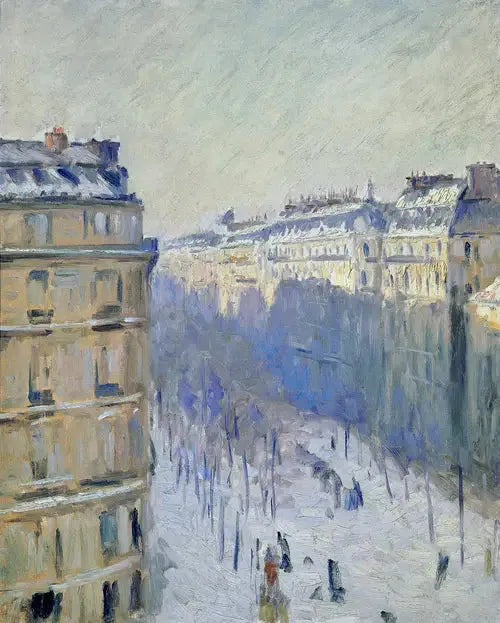 Boulevard Haussmann, efecto de nieve - Gustave Caillebotte