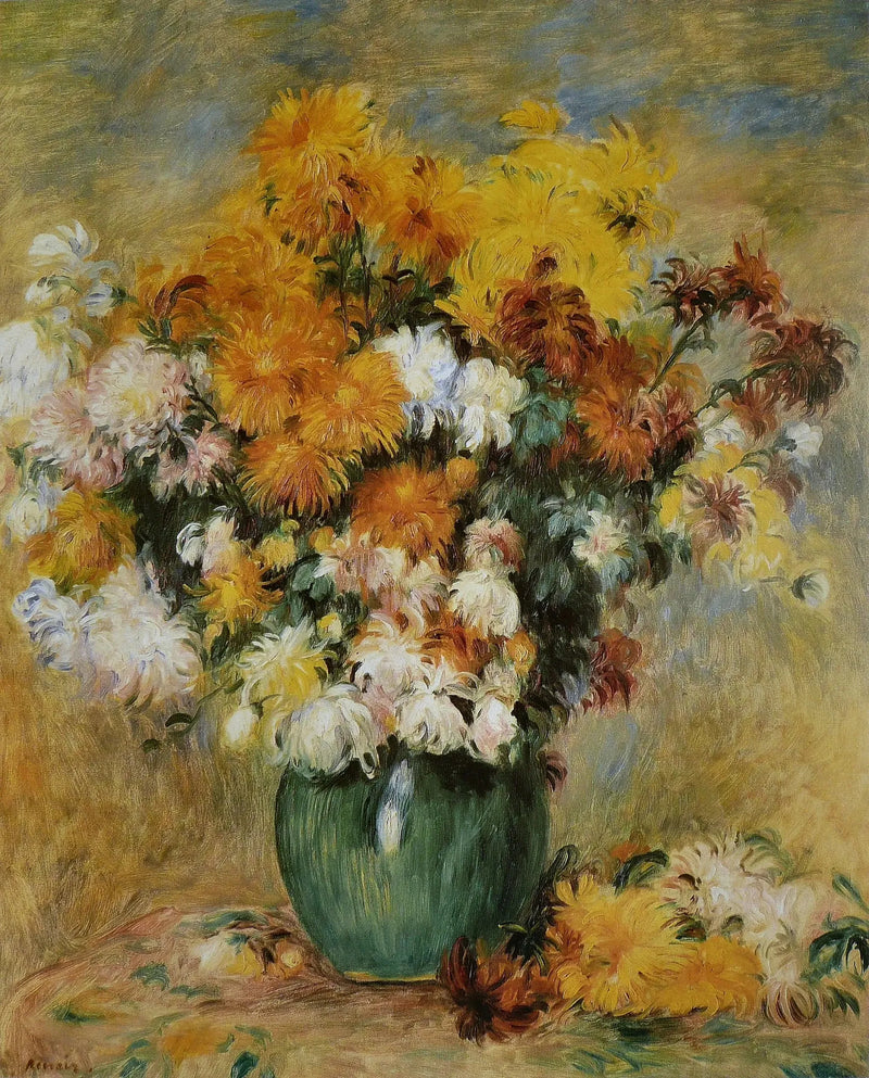 Ramo de Crisantemos - Pierre-Auguste Renoir