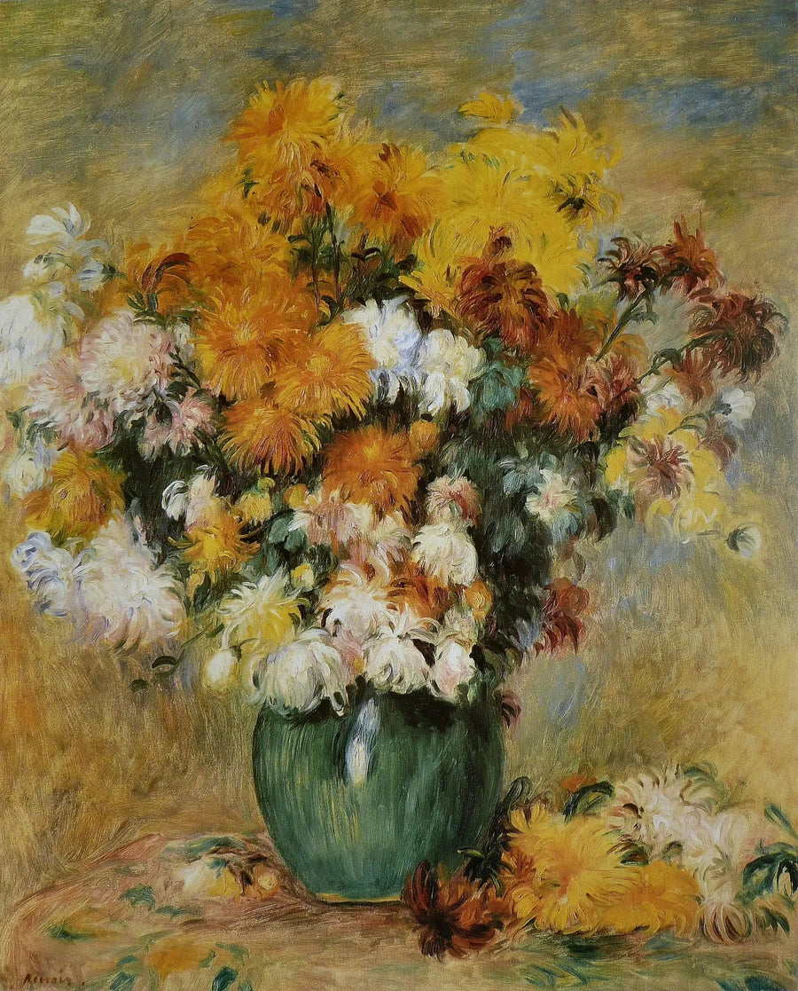 Ramo de Crisantemos - Pierre-Auguste Renoir