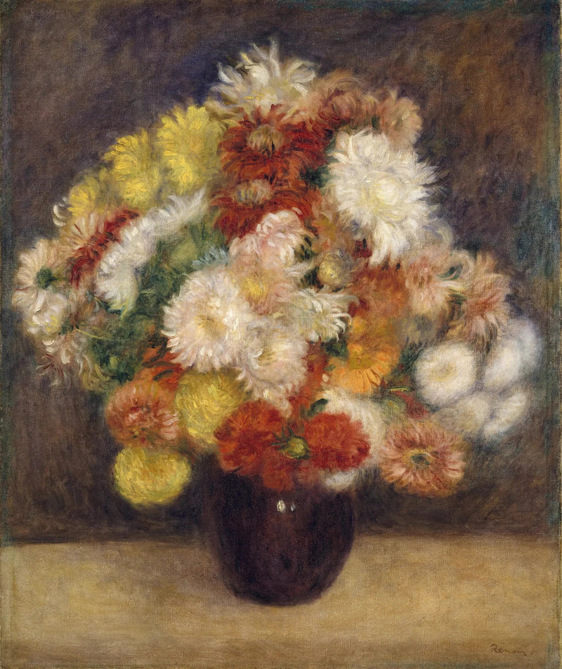 Ramo de crisantemos - Pierre-Auguste Renoir