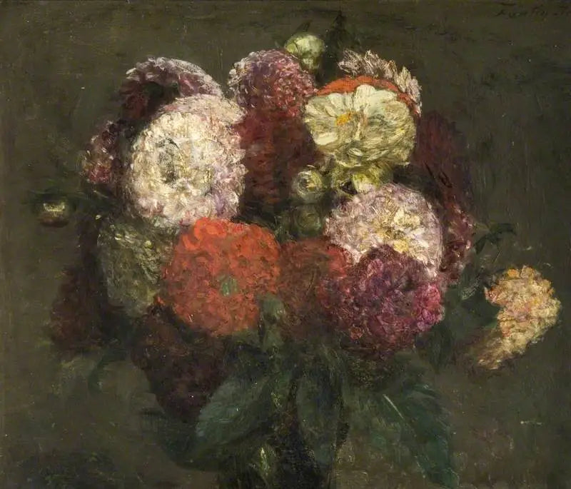Ramo de Dalias - Henri Fantin-Latour