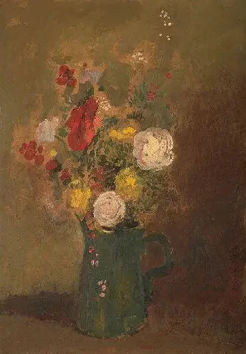 Ramo de flores con mimosa - Odilon Redon