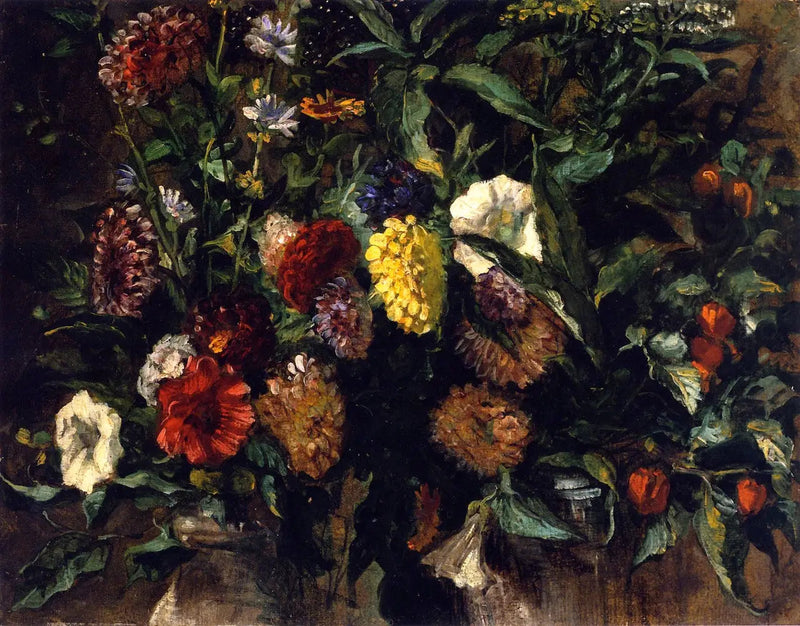 Ramo de flores en un jarrón - Eugène Delacroix