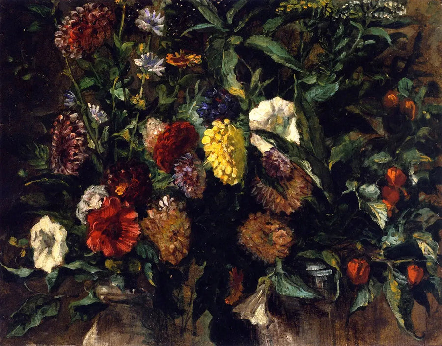 Ramo de flores en un jarrón - Eugène Delacroix